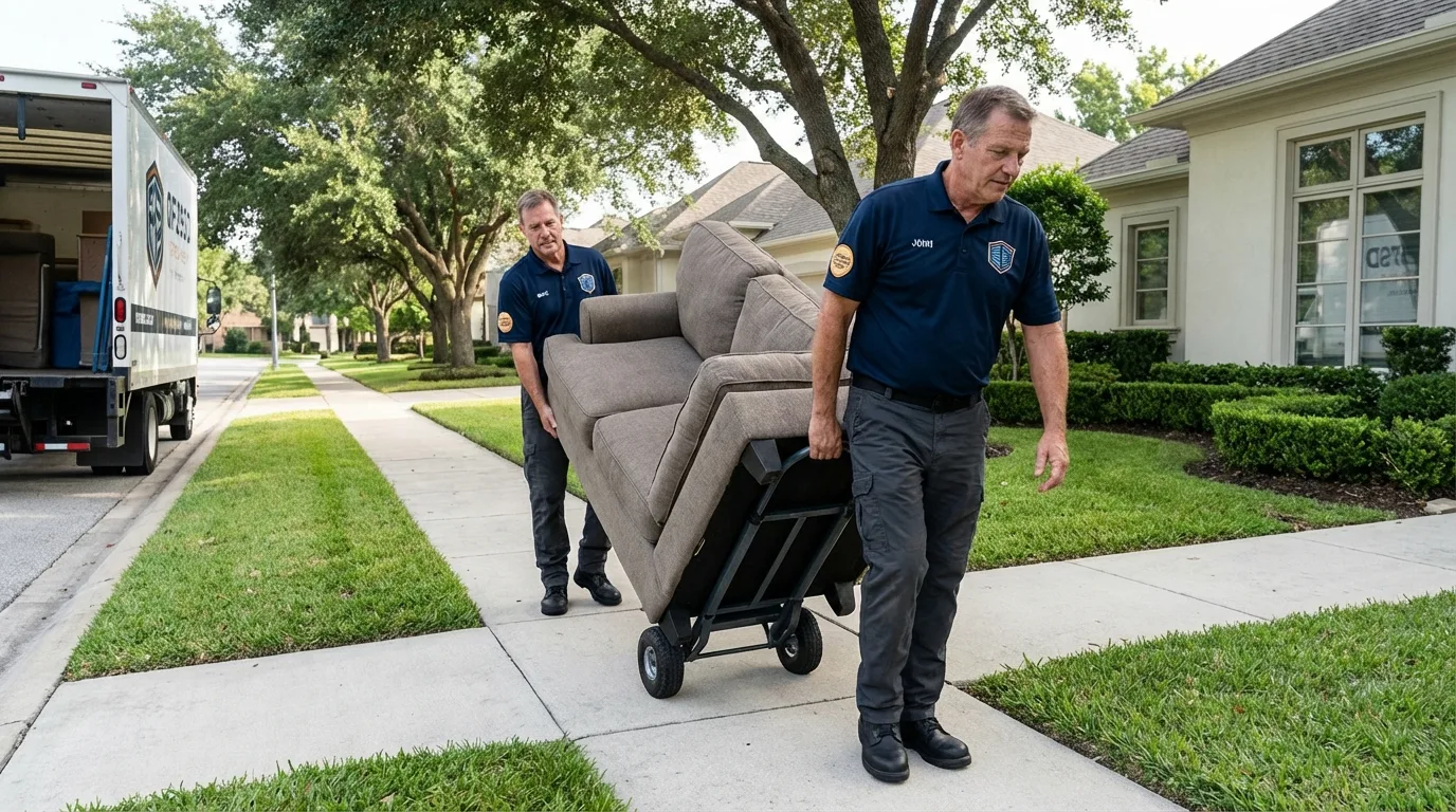 Local residential moving crew loading furniture in Cottage Grove, OR
